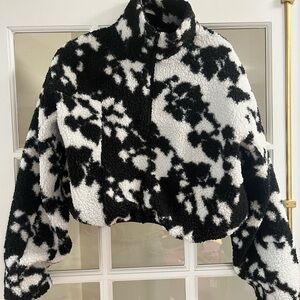 Reebok Black and White Teddy Jacket